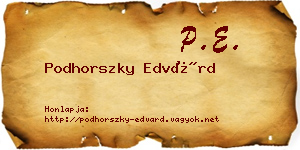 Podhorszky Edvárd névjegykártya